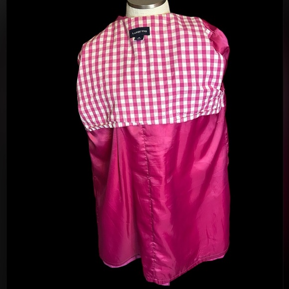 Lands' End Raspberry Pink Trench Coat - Picture 8 of 8